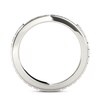 Thumbnail Image 3 of 3/4 CT. T.W. Diamond Two Row Etched Wedding Band in 14K White Gold