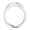 Men's 1/2 CT. T.W. Composite Diamond Square Frame Signet Ring in 14K White Gold