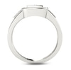 Thumbnail Image 3 of Men's 1/2 CT. T.W. Composite Diamond Square Frame Signet Ring in 14K White Gold