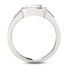 Thumbnail Image 2 of Men's 1/2 CT. T.W. Composite Diamond Square Frame Signet Ring in 14K White Gold