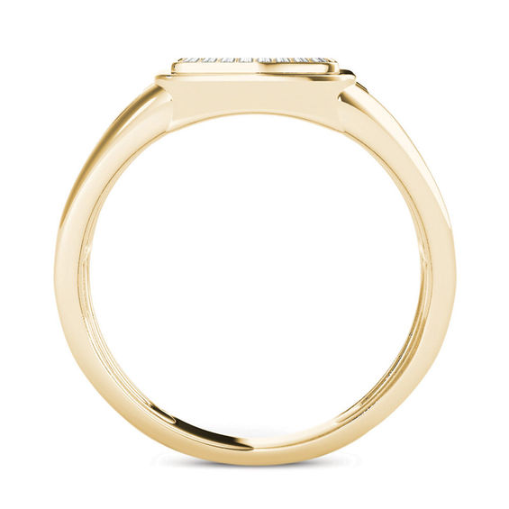 Men's 1/5 CT. T.W. Composite Diamond Square Signet Ring in 14K Gold Men's 1/5 CT. T.W. Composite Diamond Square Signet Ring in 14K Gold