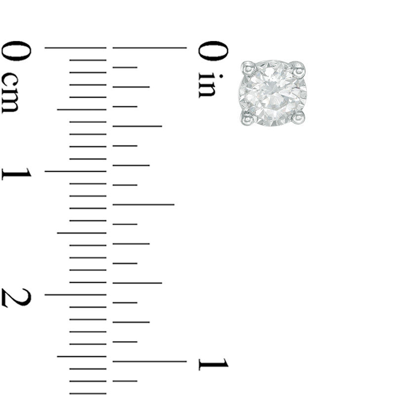 Main Image 2 of 3/4 CT. T.W. Diamond Solitaire Stud Earrings in 10K White Gold