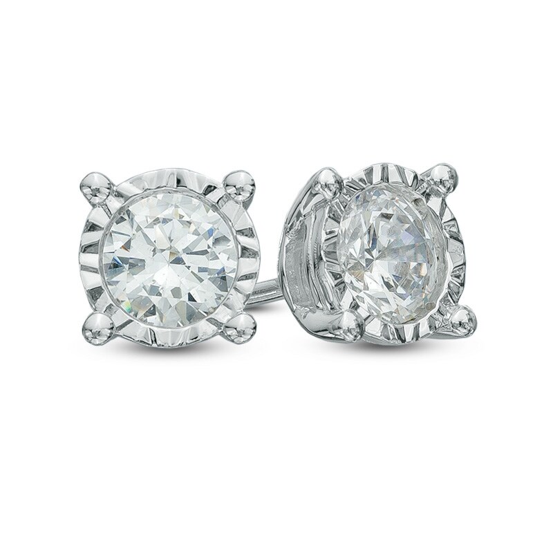 Main Image 1 of 1 CT. T.W. Diamond Solitaire Stud Earrings in 10K White Gold