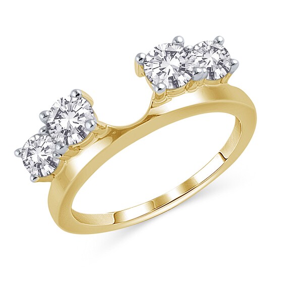 1 CT. T.w. Diamond Four Stone Solitaire Enhancer in 14K Gold