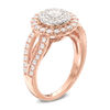Thumbnail Image 1 of 1-1/5CT. T.W. Diamond Frame Split Shank Engagement Ring in 14K Rose Gold