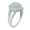 Thumbnail Image 2 of Diamond Accent Heart Frame Split Shank Ring in Sterling Silver