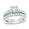 Thumbnail Image 1 of 1-1/2 CT. T.W. Diamond Frame Bridal Set in 14K White Gold