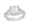 Thumbnail Image 1 of 1-1/2 CT. T.W. Quad Princess-Cut Diamond Frame Engagement Ring in 14K White Gold