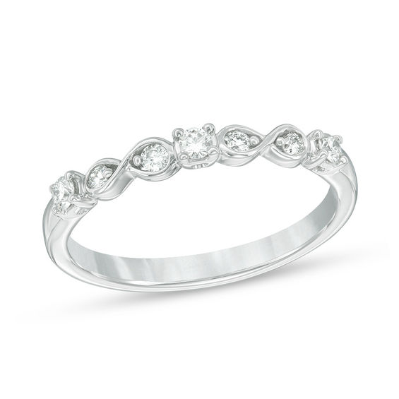 Cherished Promise Collectionâ¢ 1/5 CT. T.w. Diamond Infinity Anniversary Band in 10K White Gold