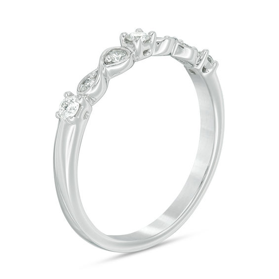 Cherished Promise Collectionâ¢ 1/5 CT. T.w. Diamond Infinity Anniversary Band in 10K White Gold