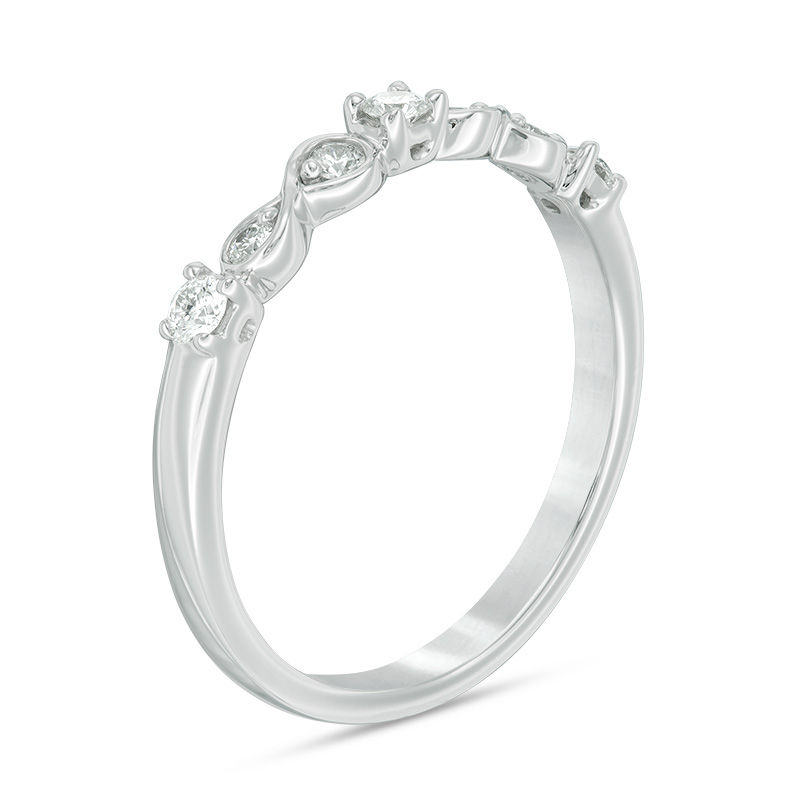 Main Image 2 of Cherished Promise Collection™ 1/5 CT. T.W. Diamond Infinity Anniversary Band in 10K White Gold