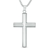 Thumbnail Image 0 of Men's Satin Cross Pendant in Stainless Steel - 24"