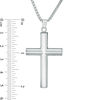 Thumbnail Image 1 of Men's Satin Cross Pendant in Stainless Steel - 24"