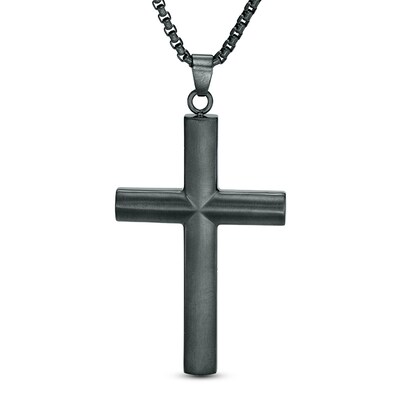 Stainless Steel Brushed Polished Yellow IP Plated Crucifix Necklace 20 Inch Jewelry Gifts for Women 