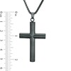 Thumbnail Image 2 of Men's Cross Pendant in Stainless Steel with Black IP - 24&quot;