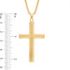 Thumbnail Image 2 of Men's Cross Pendant in Stainless Steel and Yellow IP - 24"