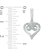 Thumbnail Image 1 of Diamond Accent Infinity Heart Drop Earrings in Sterling Silver