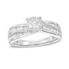 Thumbnail Image 1 of 1 CT. T.W. Diamond Frame Engagement Ring in 14K White Gold
