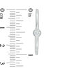 Thumbnail Image 2 of 3/8 CT. T.W. Diamond Bezel-Set Hoop Earrings in 10K White Gold