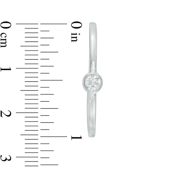 3/8 CT. T.w. Diamond Bezel-Set Hoop Earrings in 10K White Gold