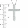 Thumbnail Image 2 of 7/8 CT. T.W. Baguette Diamond Cross Pendant in 10K White Gold