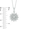 Thumbnail Image 1 of 1/2 CT. T.W. Diamond Sunburst Pendant in 10K White Gold