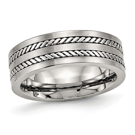 Mens nautical sales wedding bands