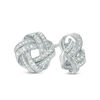 Thumbnail Image 0 of 1/5 CT. T.W. Diamond Infinity Love Knot Stud Earrings in 10K White Gold