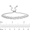 Thumbnail Image 3 of 1/10 CT. T.W. Diamond "XO" Bolo Bracelet in 10K White Gold - 9.5"