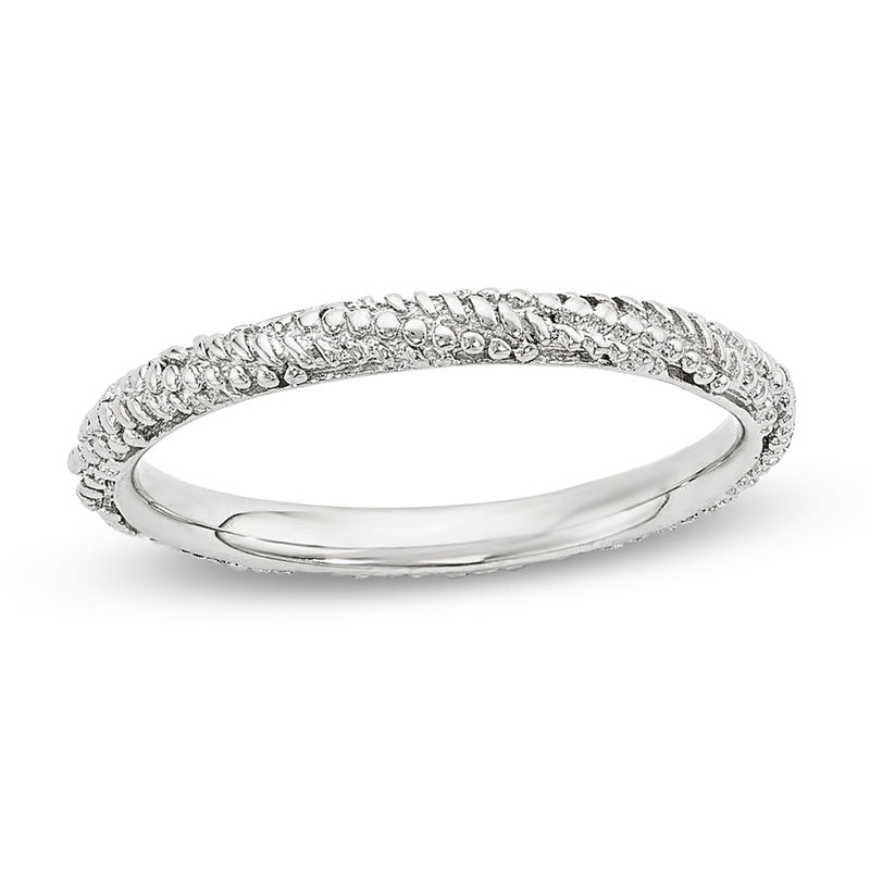 Stackable Expressions™ 2.0mm Twisted Beads Ring in Sterling Silver