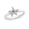 Thumbnail Image 0 of Stackable Expressions™ 2.0mm Amethyst Starfish Ring in Sterling Silver