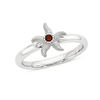 Thumbnail Image 1 of Stackable Expressions™ 2.0mm Garnet Starfish Ring in Sterling Silver