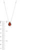 Thumbnail Image 2 of Pear-Shaped Garnet and White Topaz Station Necklace in Sterling Silver