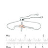 Thumbnail Image 2 of 1/15 CT. T.W. Diamond Infinity Wrap Cross Bolo Bracelet in Sterling Silver and 10K Rose Gold - 9.5"