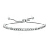 Thumbnail Image 0 of 1/10 CT. T.W. Diamond Lined Bolo Bracelet in Sterling Silver - 9.5"