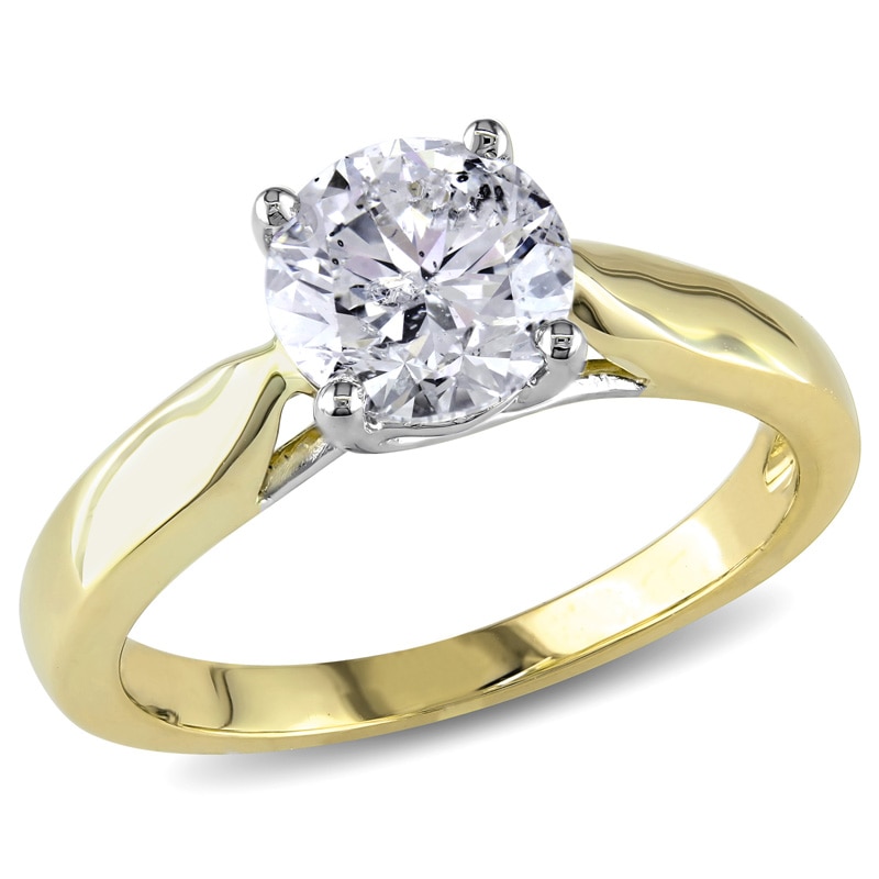 1-1/2 CT. Diamond Solitaire Engagement Ring in 14K Gold | Engagement ...