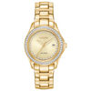 Thumbnail Image 0 of Ladies' Exclusive Citizen Eco-Drive® Crystal Accent Gold-Tone Watch with Champagne Dial (Model: FE1142-81P)