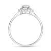 Thumbnail Image 1 of 1/6 CT. T.W. Diamond Heart Frame Promise Ring in 10K White Gold