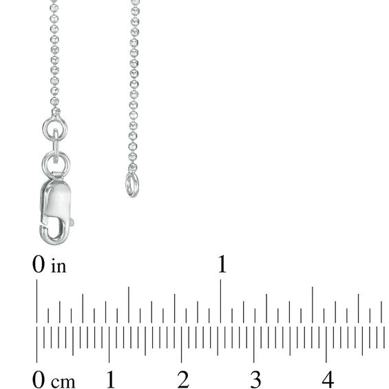 1.2mm Diamond-Cut Bead Chain Necklace in Sterling Silver - 24"