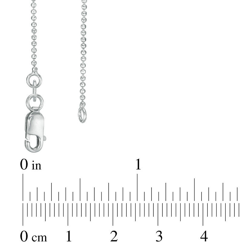 Main Image 2 of 1.2mm Diamond-Cut Bead Chain Necklace in Sterling Silver - 24"
