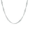 Thumbnail Image 0 of Ladies' 2.25mm Singapore Chain Necklace in Sterling Silver - 18"