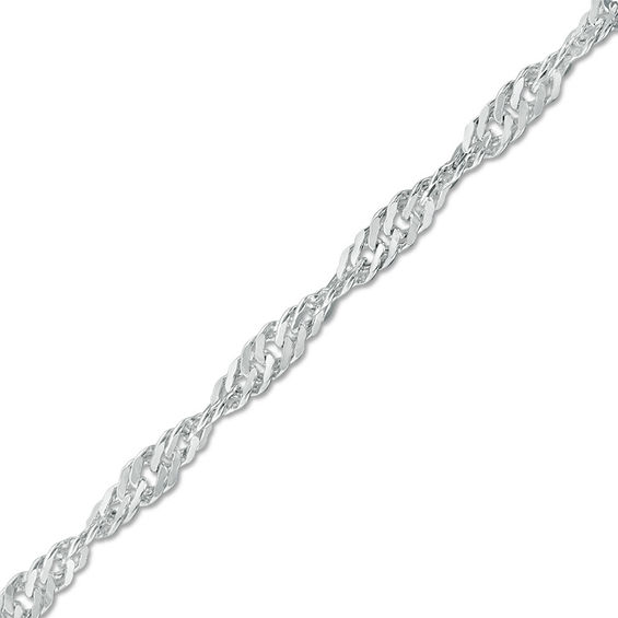 2.75mm Singapore Chain Bracelet in Sterling Silver - 7.25"