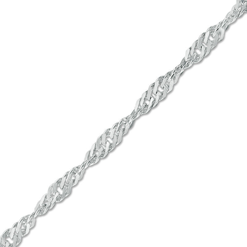 Main Image 1 of 2.75mm Singapore Chain Bracelet in Sterling Silver - 7.25"