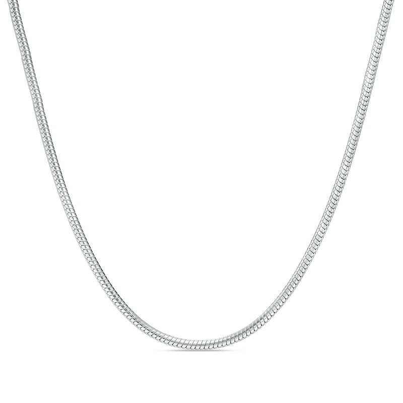 Ladies' 1.6mm Snake Chain Necklace in Sterling Silver - 18"