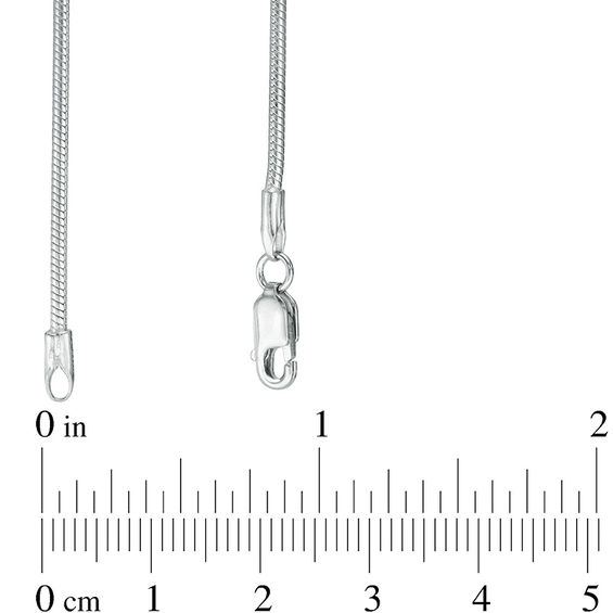 Ladies' 1.6mm Snake Chain Necklace in Sterling Silver - 18"