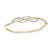 Thumbnail Image 1 of 1 CT. T.W. Diamond Crossover Bangle in 10K Gold