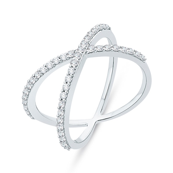 3/8 CT. T.w. Diamond Orbit Ring in 10K White Gold