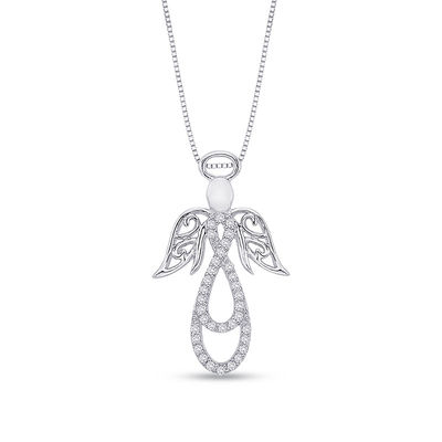 stainless steel Eternal Angel pendant necklace