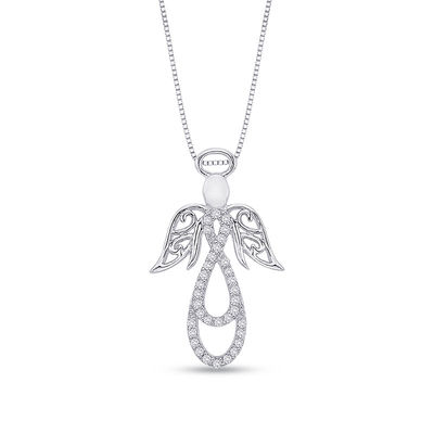 stainless steel Eternal Angel pendant necklace