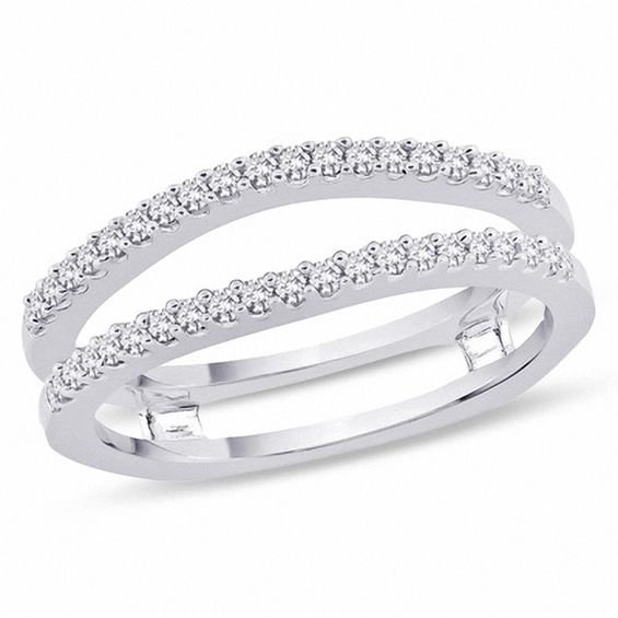 1/4 CT. T.w. Diamond Solitaire Enhancer in 14K White Gold
